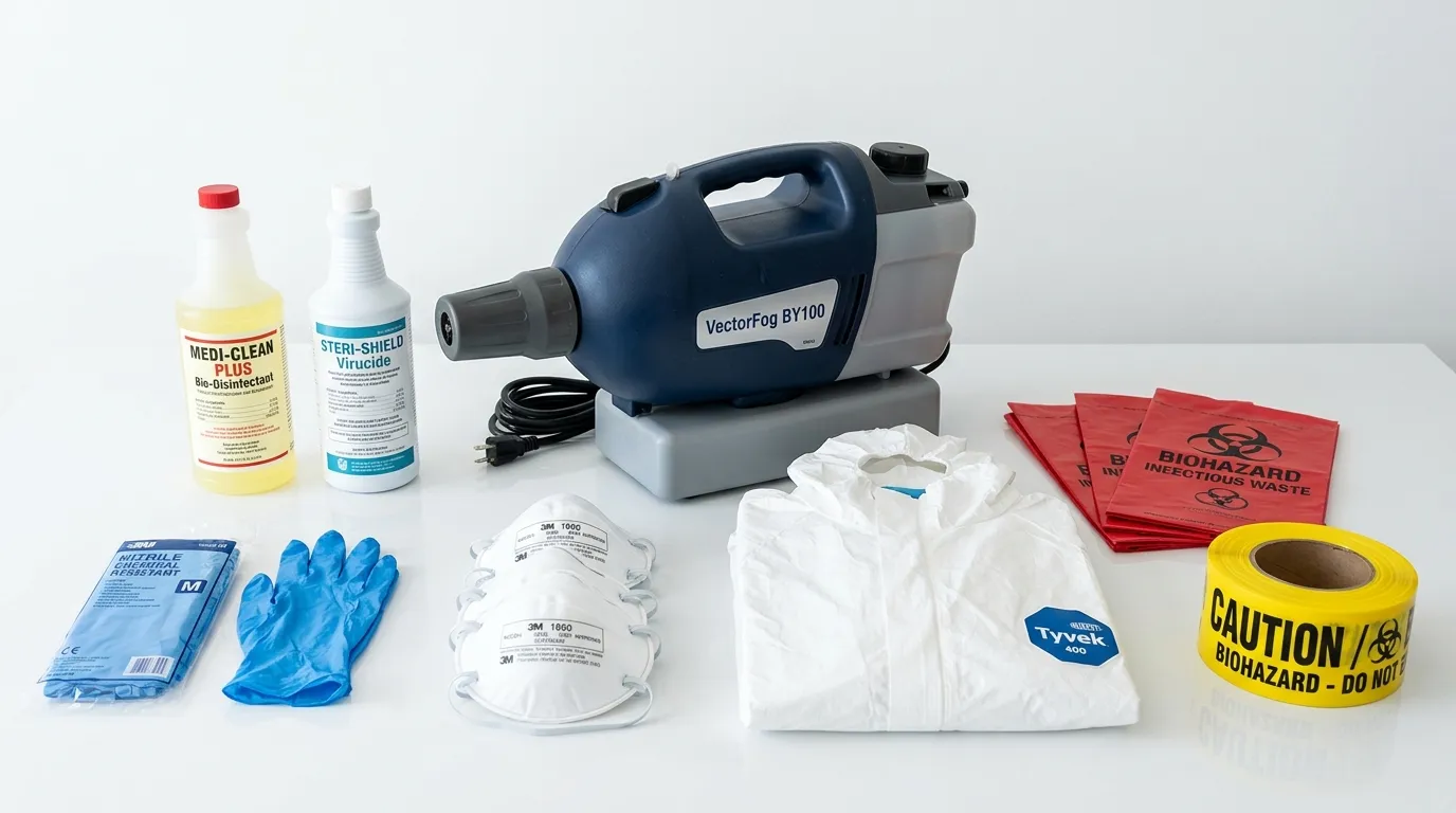 Professional biohazard remediation crew working in Indianapolis